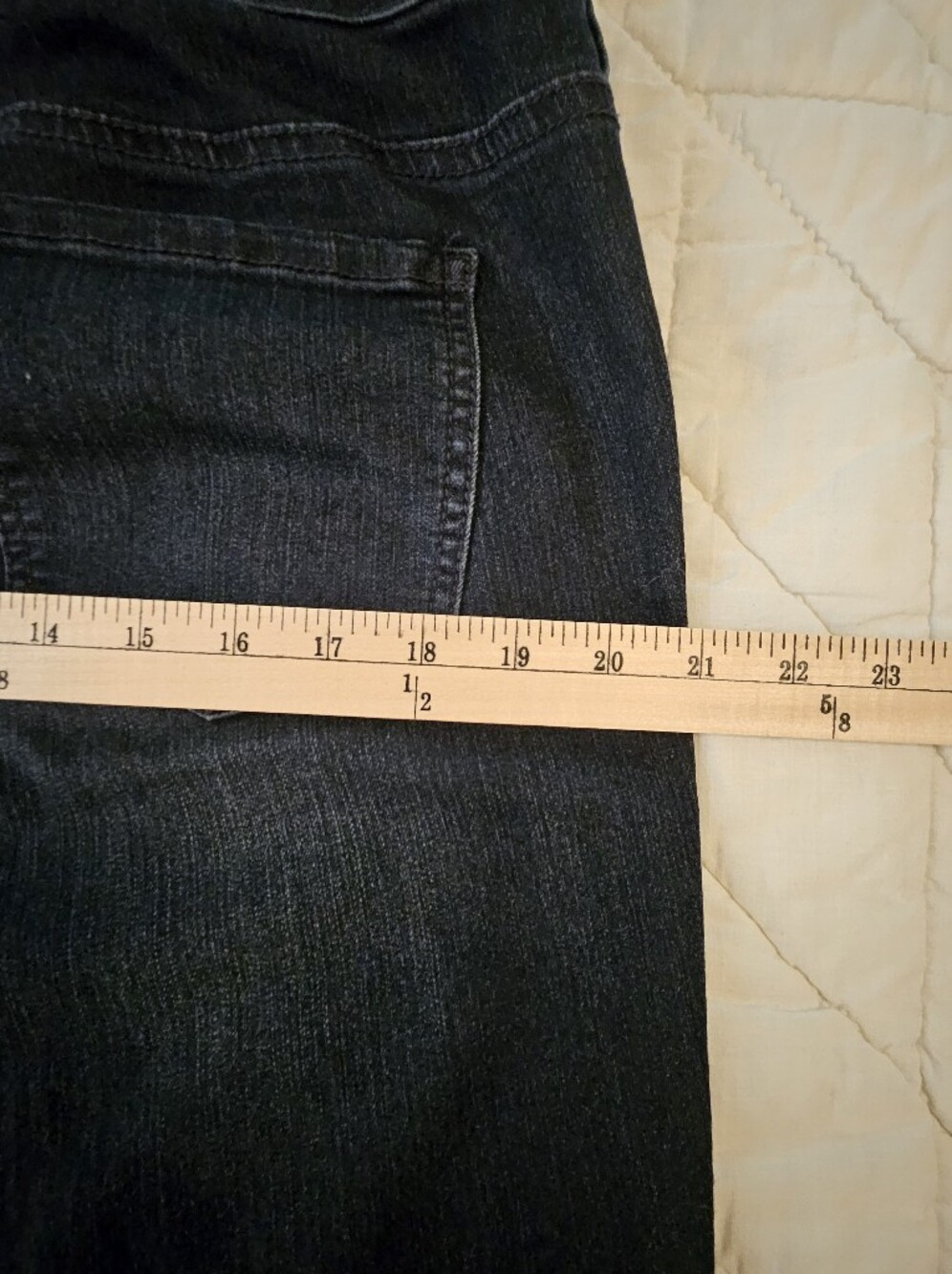 Torrid -Tall Jegging -3 Button- Dark Indigo w/Black Tuxedo Stripes - Size 16 T - Picture 7 of 11